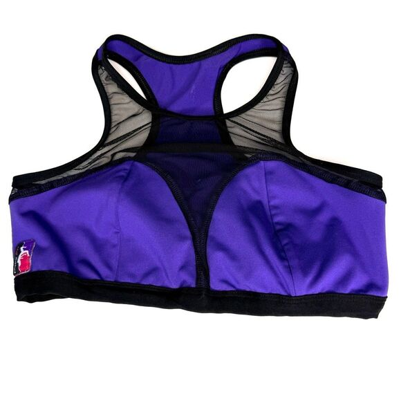 Pole Fit Purple Mesh Racerback Sports Bra – Size S – Pole Dance Activewear - Picture 1 of 4